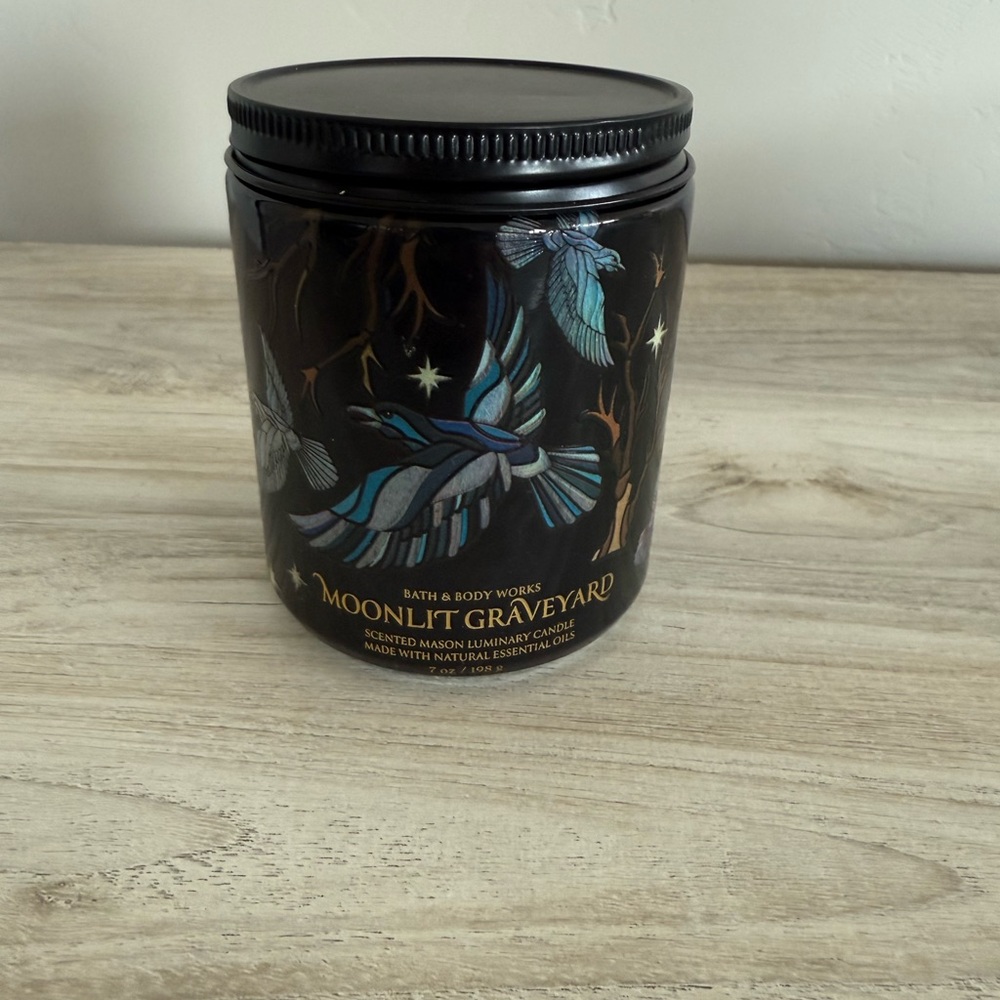 Bath & Body Works Moonlit Graveyard Candle - Black and Blue